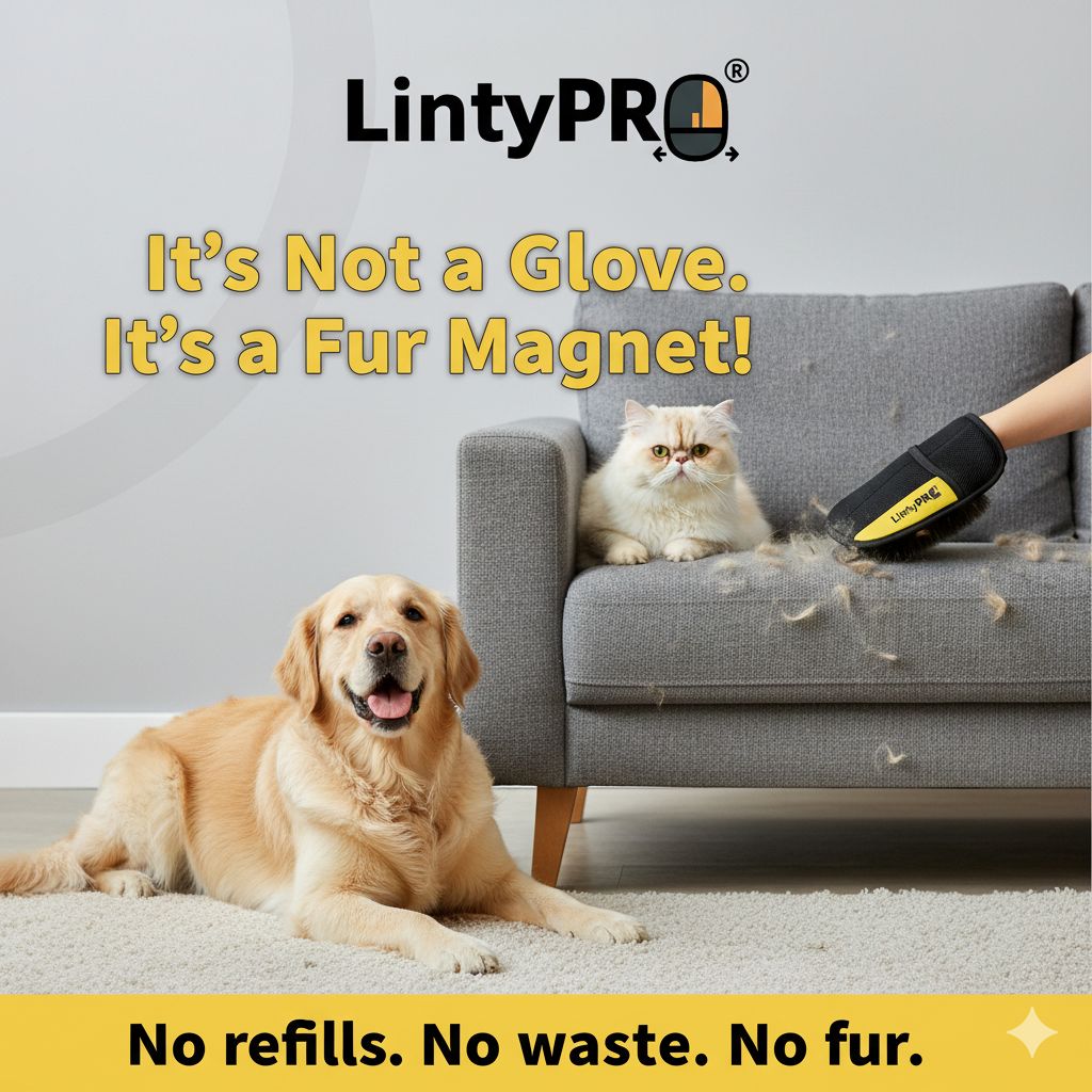 LintyPRO™ – Electrostatic Pet Hair Removal Glove